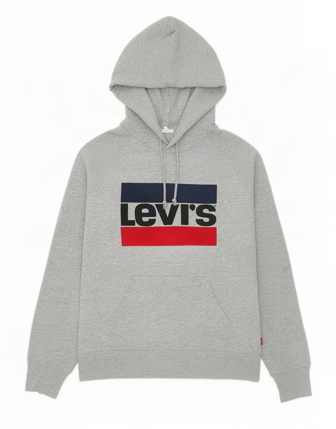 Suéter com capuz gráfico masculino Levi's pequeno algodão cinza