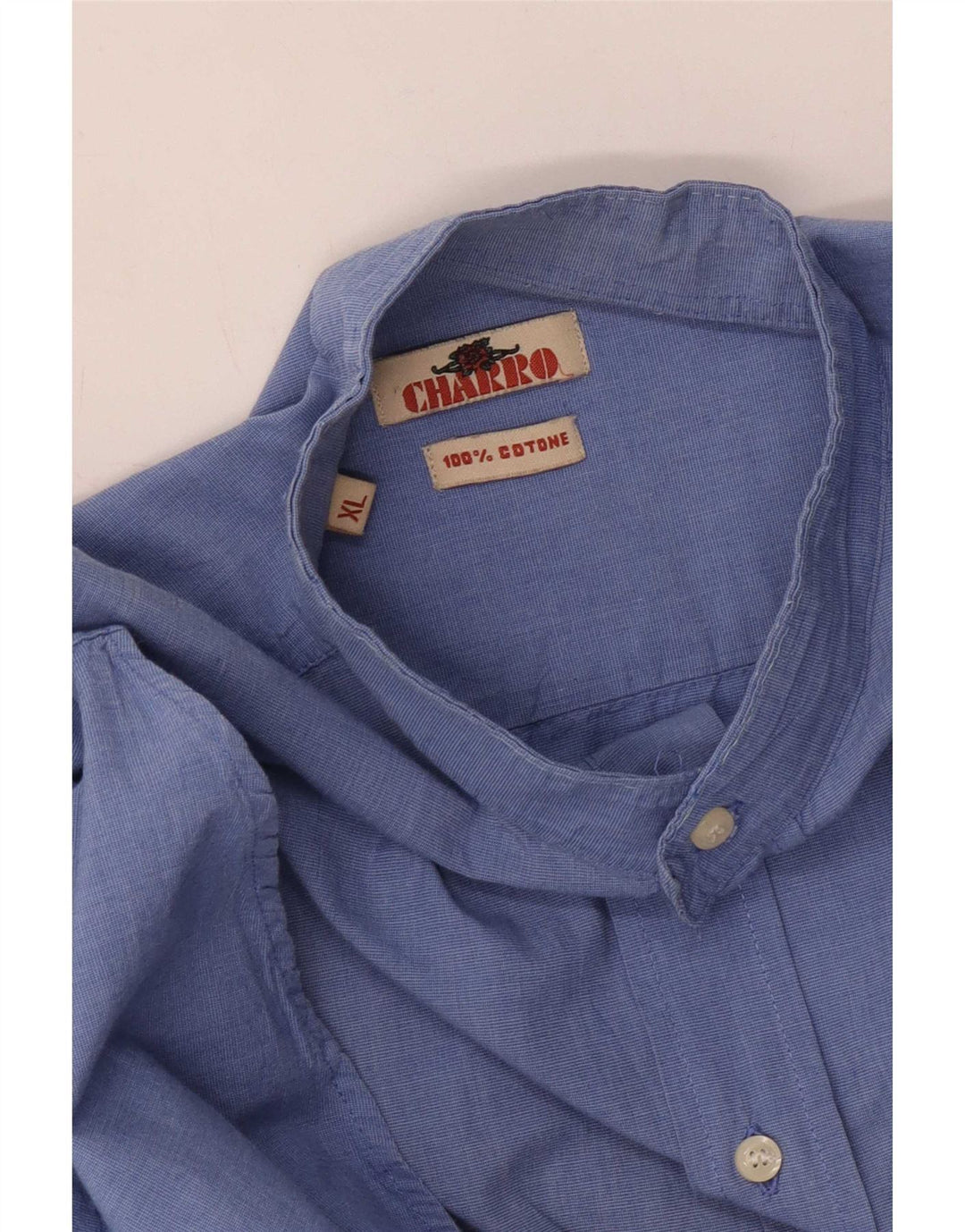 Camisa masculina Charro XL azul algodão