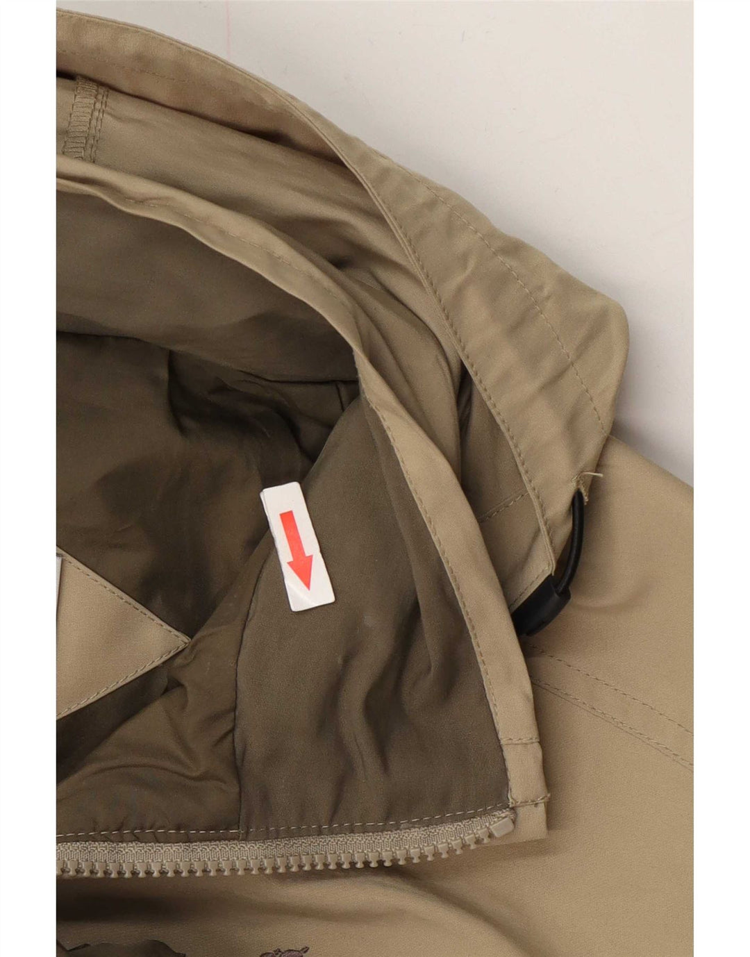 Jaqueta utilitária feminina com capuz Jack Wolfskin Reino Unido 14/16 grande poliéster cáqui