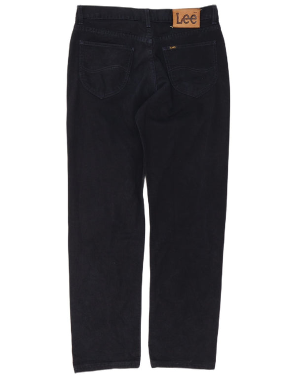 Lee Mens Straight Jeans W34 L31 Azul Marinho Algodão