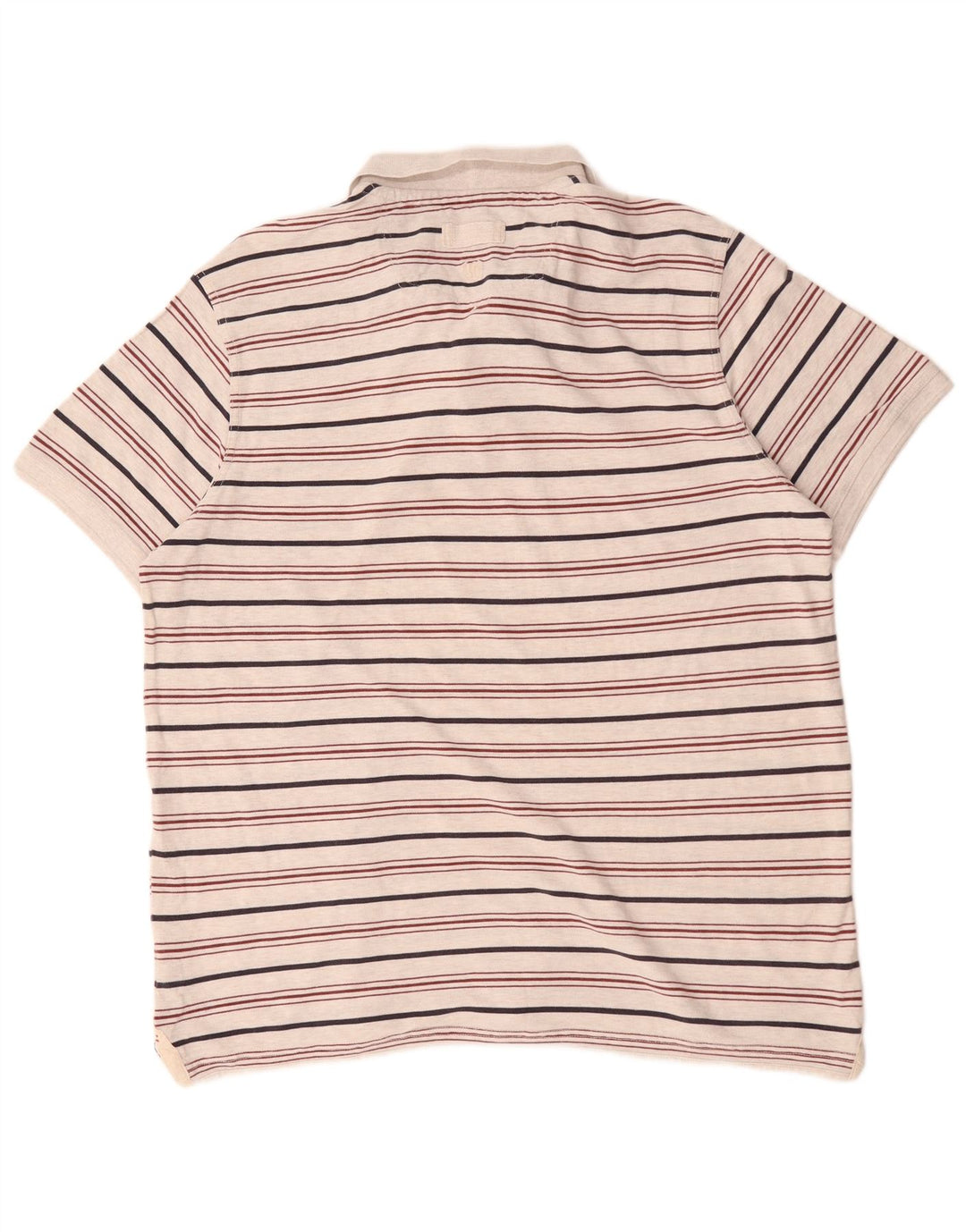 Camisa polo masculina Fat Face XL algodão listrado cinza