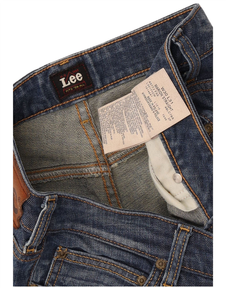 Lee Mens Marion Straight Jeans W30 L31 Azul Algodão