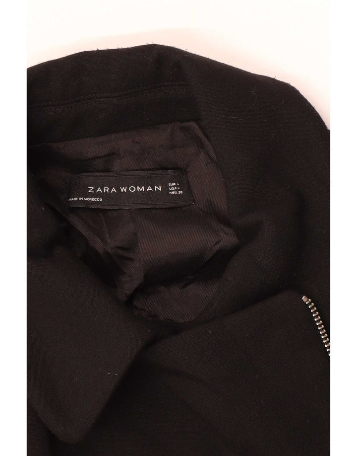 Sobretudo feminino Zara UK 14 grande preto