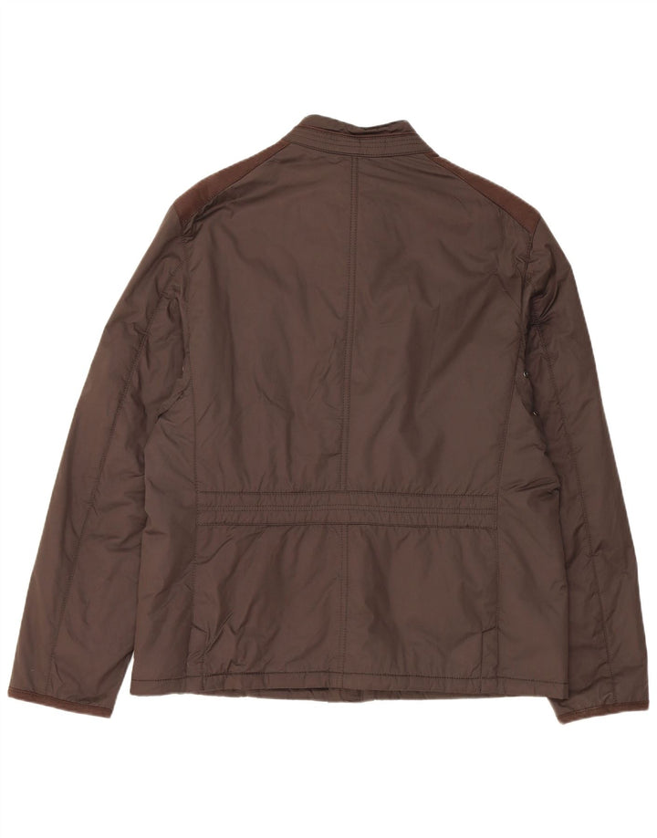 Jaqueta utilitária masculina Zara Reino Unido 42 XL marrom