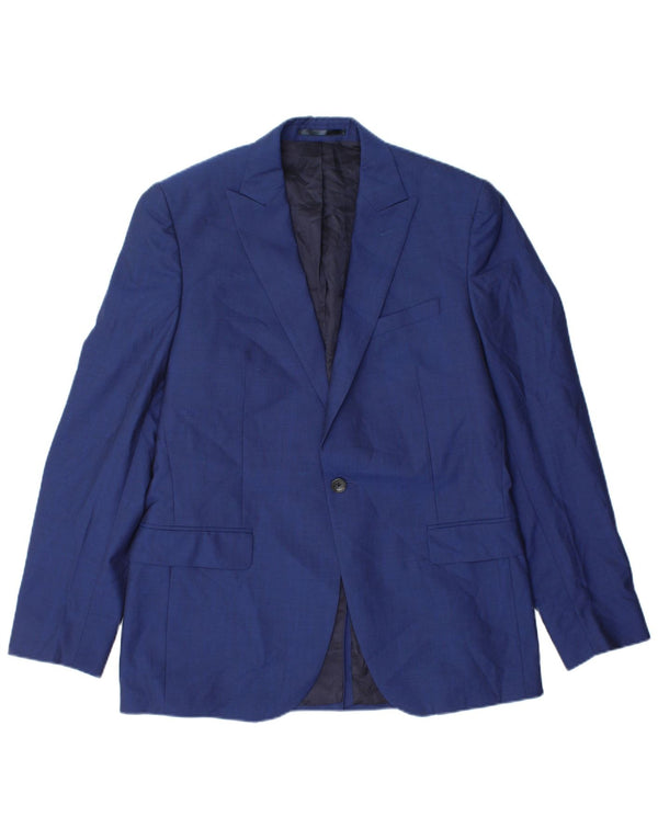Jaqueta Blazer Masculina Reiss com 1 Botão Reino Unido 40 Lã Azul Grande