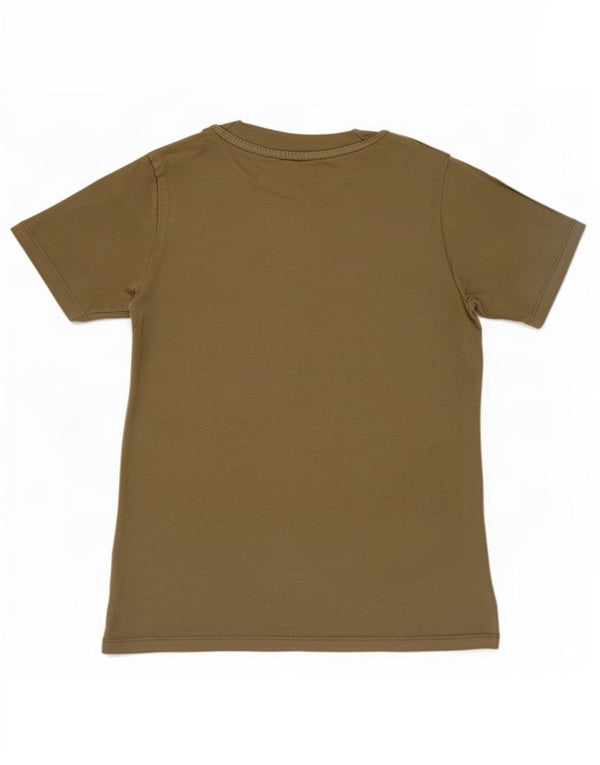 Camiseta gráfica Dunnes Stores Boys Top 5-6 anos algodão cáqui