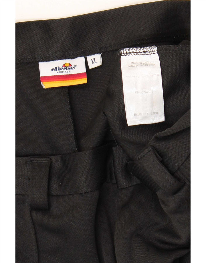 Ellesse Mens Slim Chino Calças XL W38 L28 Poliéster Preto