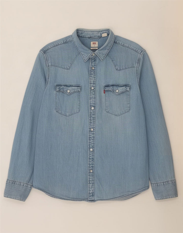Camisa jeans masculina Levi's Standard Fit XL azul