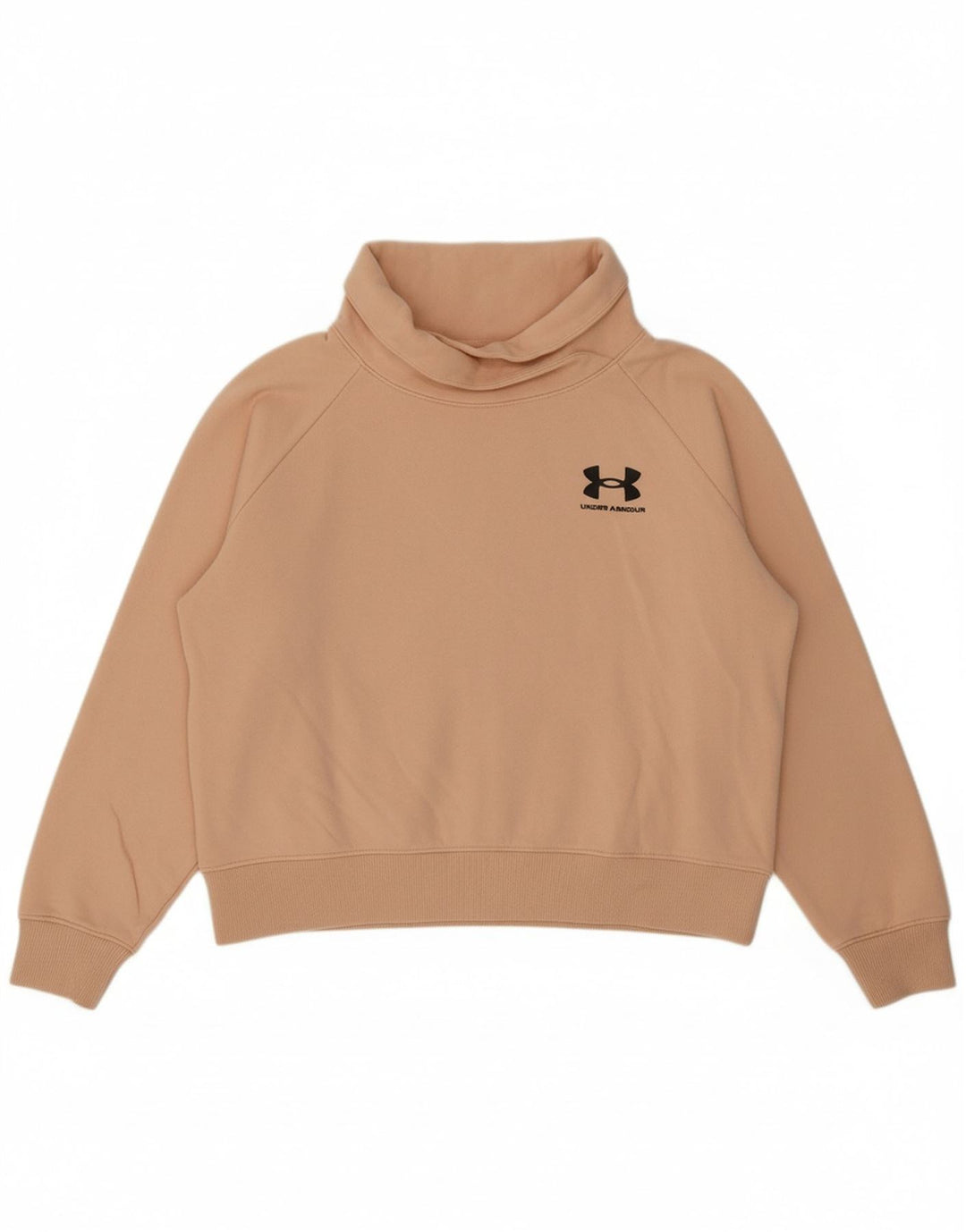 UNDER ARMOUR Suéter feminino oversized UK 6 XS algodão bege