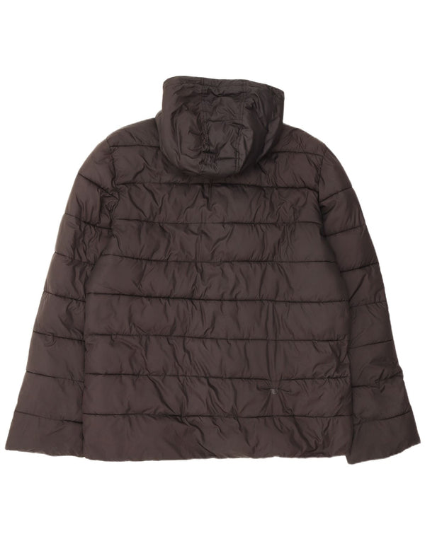 Jaqueta masculina acolchoada com capuz Lotto UK 44 2XL poliéster preto