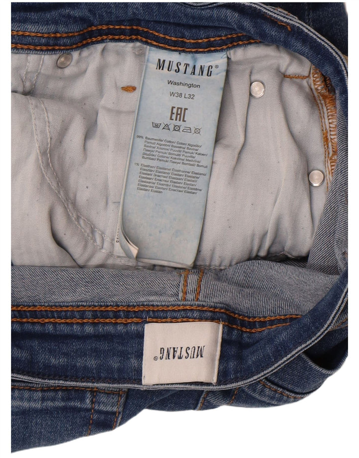 Calça jeans masculina Mustang W38 L27 azul algodão