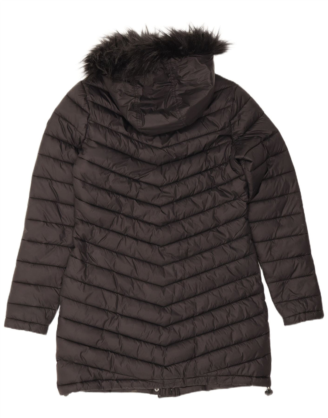 Casaco acolchoado com capuz feminino Superdry UK 14 médio preto nylon
