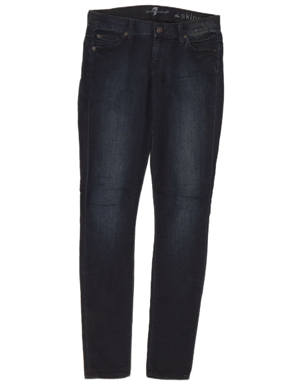 Jeans skinny feminino 7 For All Mankind W26 L32 algodão azul marinho