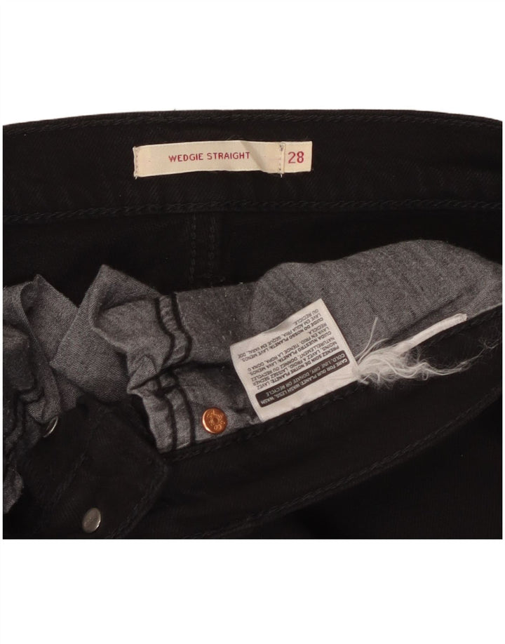 Calça jeans feminina Levi's Wedgie Straight W28 L26 preta