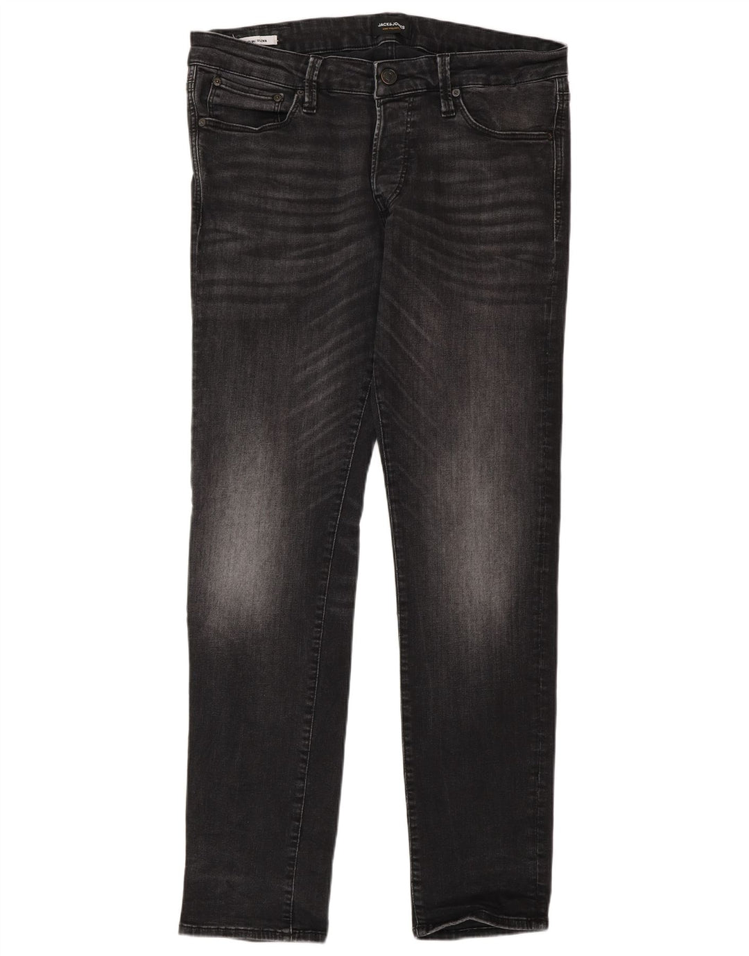 Jack & Jones Masculino GLENN Slim Jeans W34 L32 Algodão Cinza