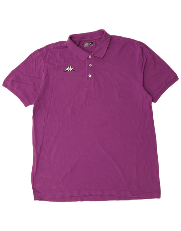 Kappa Mens Polo Shirt 2XL Purple Cotton