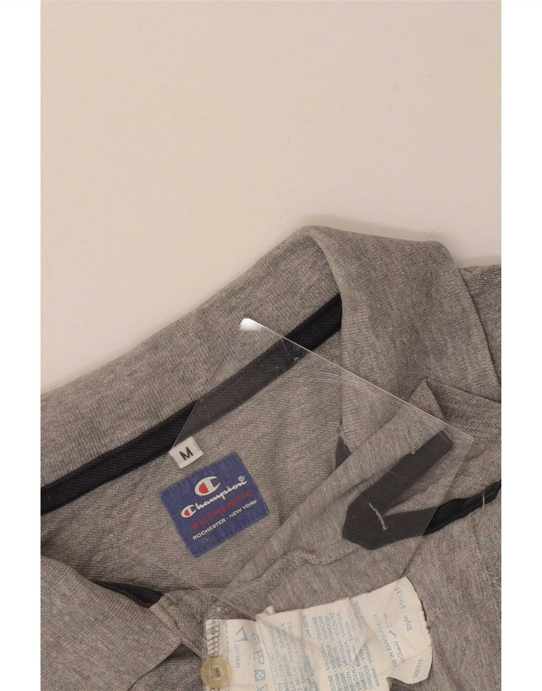 Camisa polo masculina Champion algodão cinza médio