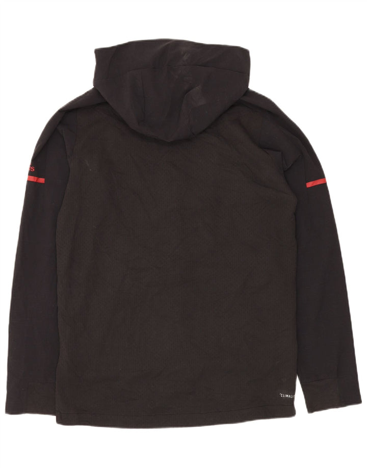 ADIDAS Mens Zip Hoodie Sweater Médio Preto Poliéster