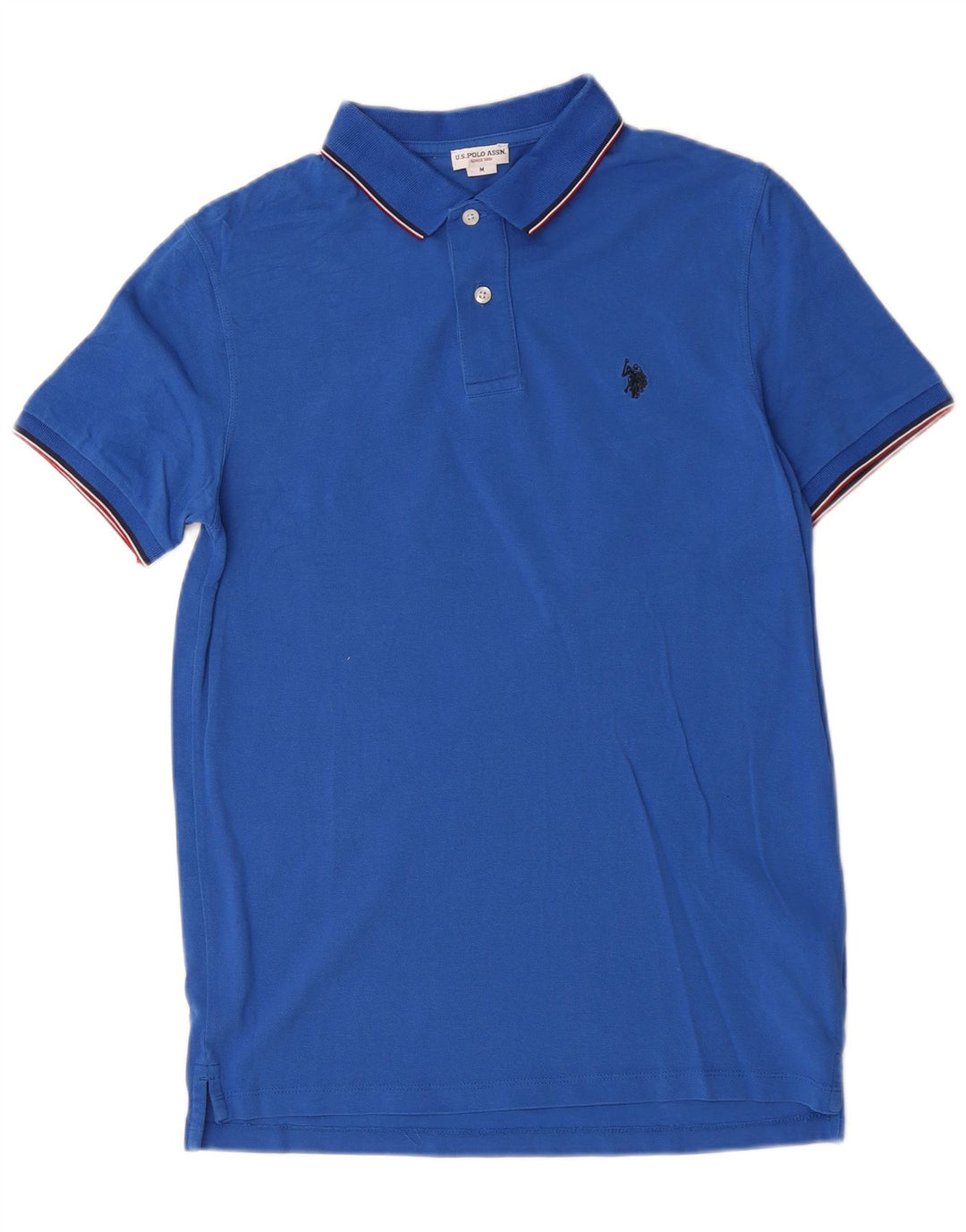 US Polo Assn. Camisa Polo Masculina Algodão Azul Médio