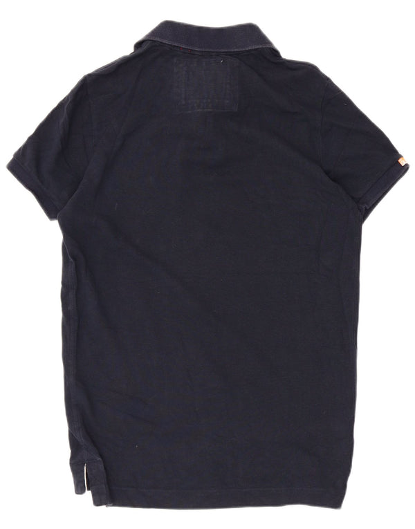 Camisa polo masculina Superdry médio algodão azul marinho