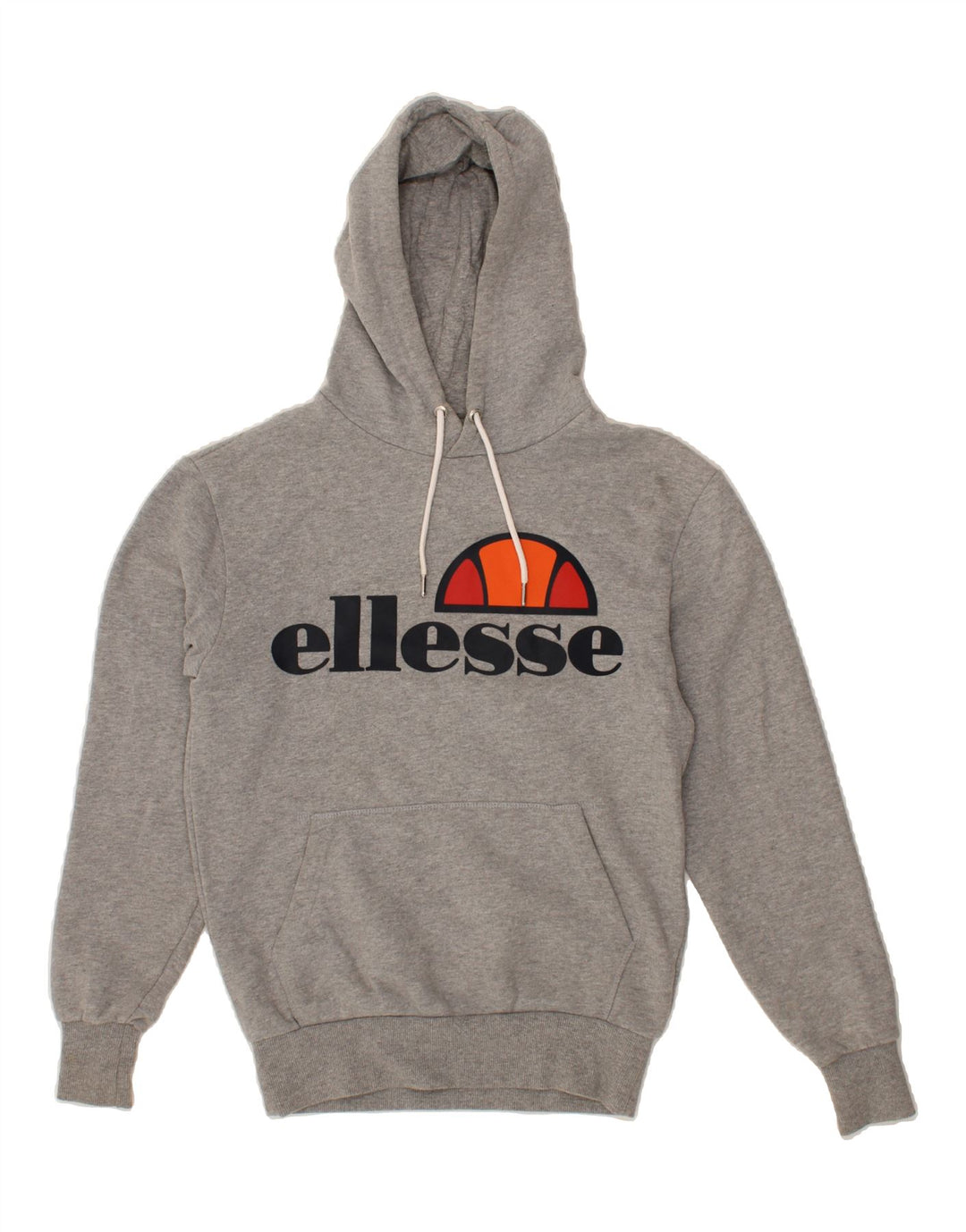 ELLESSE Mens Graphic Hoodie Jumper XS Grey Cotton Vintage Ellesse and Second-Hand Ellesse from Messina Hembry 