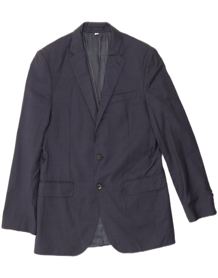 Jaqueta Blazer Longline Masculina Marks & Spencer Reino Unido 40 Médio Azul Marinho
