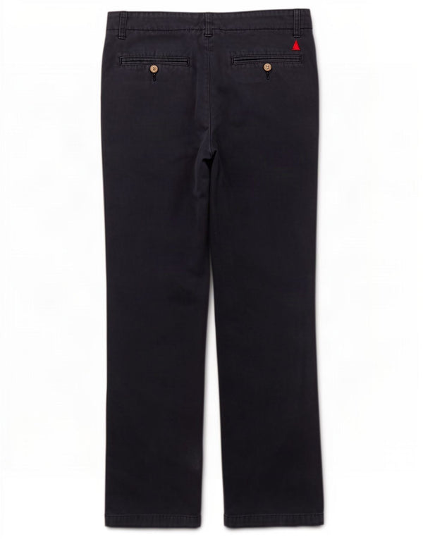 Calça chino reta masculina Musto W34 L31 algodão azul marinho