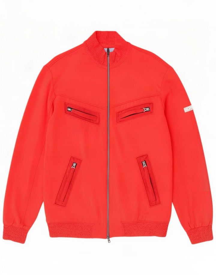 Jaqueta utilitária masculina vintage IT 52 XL poliuretano vermelho