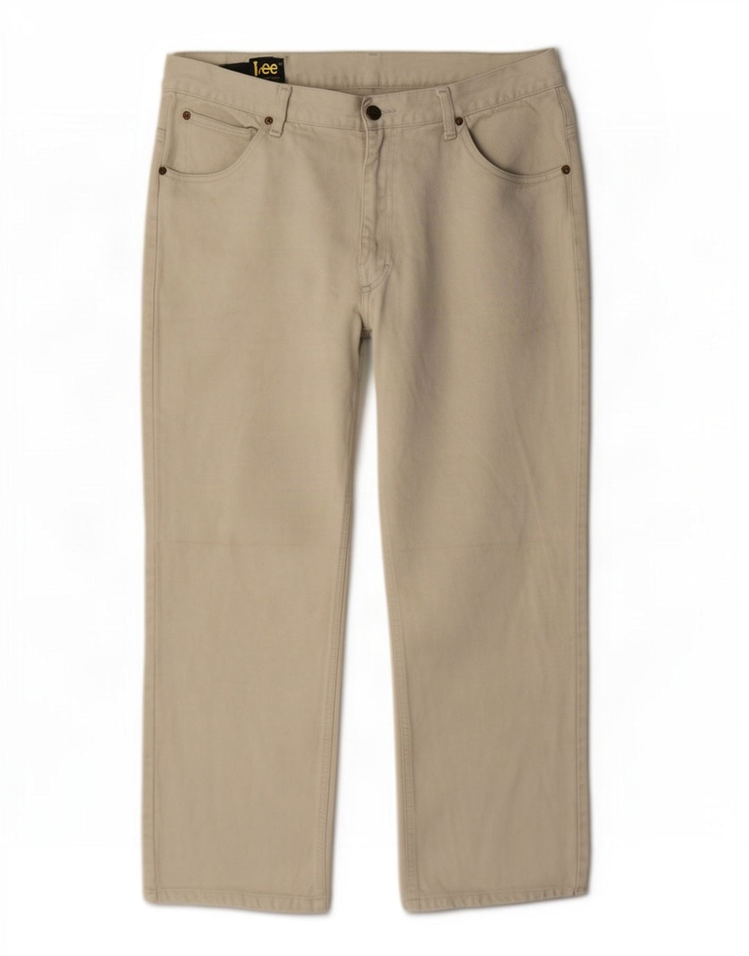 Calça jeans reta masculina Lee W36 L27 bege