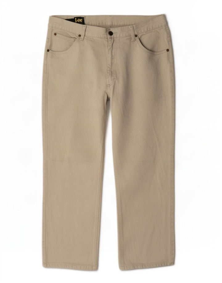 Calça jeans reta masculina Lee W36 L27 bege