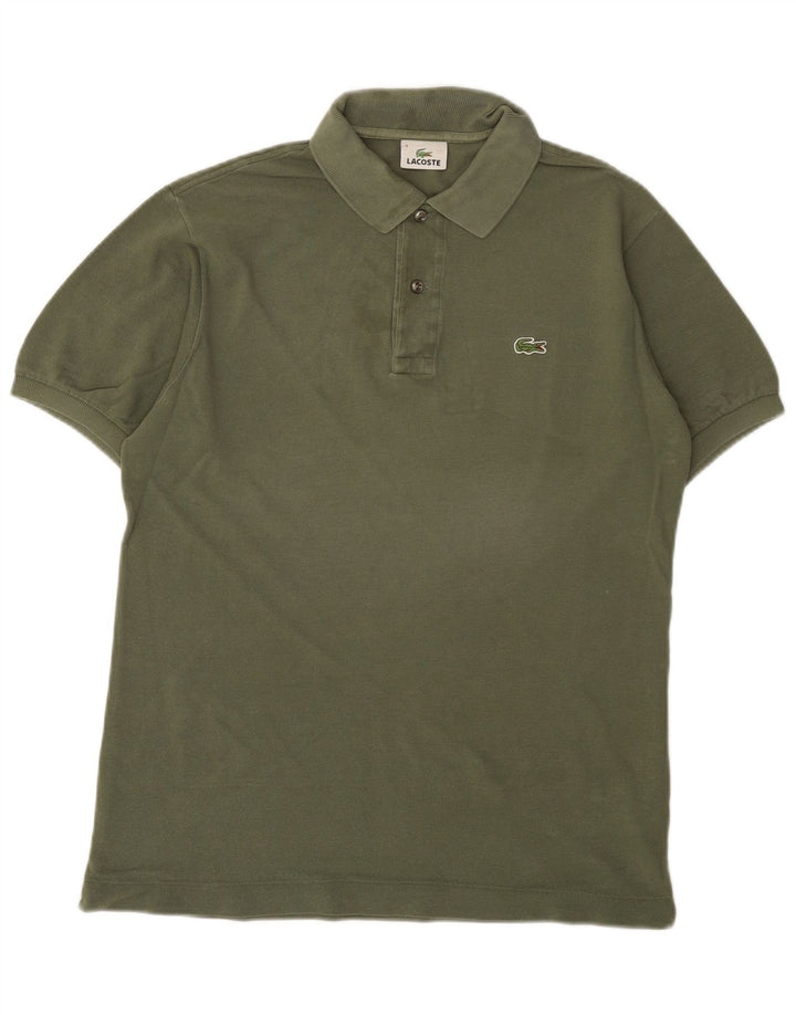 Camisa polo masculina Lacoste tamanho 4 médio algodão cáqui