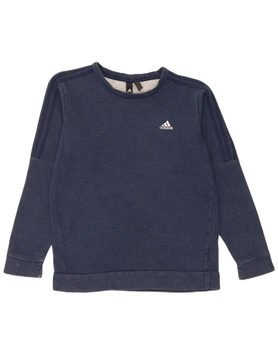 Adidas Mens Moletom Jumper Médio Azul Marinho Algodão