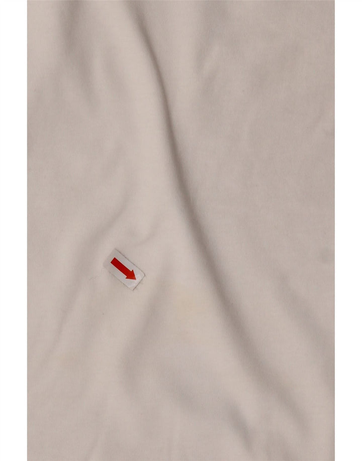 Colete feminino ESPRIT UK 16 grande algodão branco