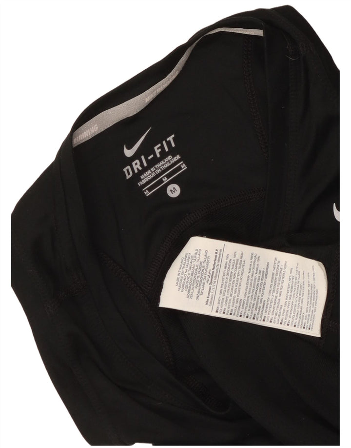 Nike Womens Dri Fit Vest Top UK 12 Médio Preto Poliéster