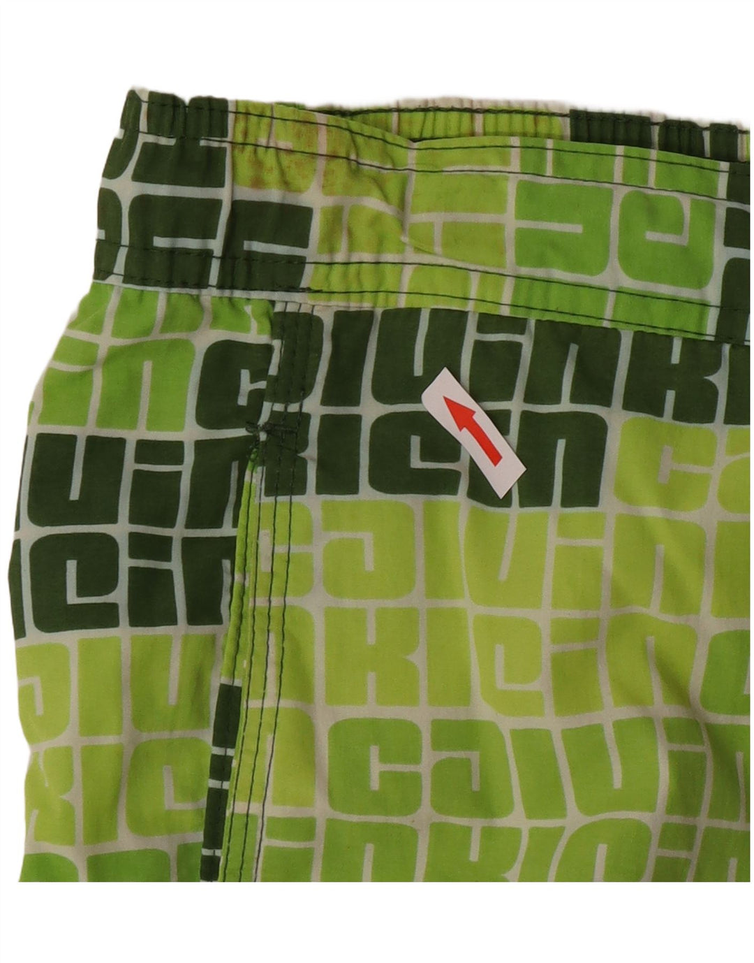 Calções de banho masculinos Calvin Klein Graphic grande nylon verde