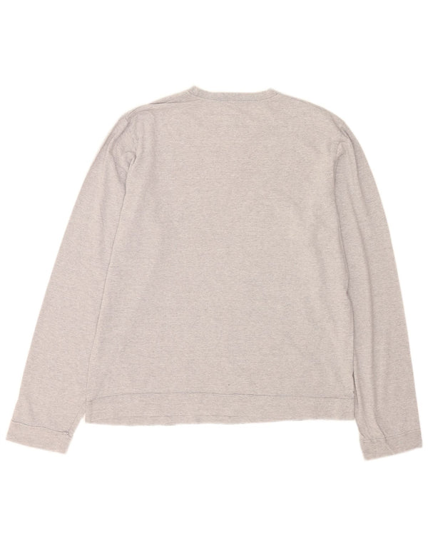 Calvin Klein Jeans masculino gráfico top manga longa XL cinza colorblock algodão