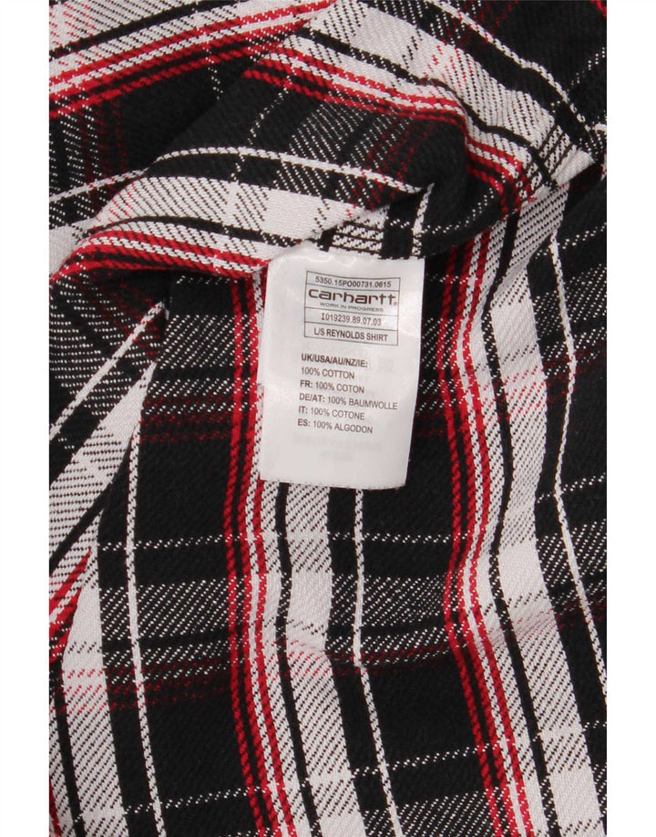 Carhartt Mens Worker Wear Camisa de flanela de ajuste regular grande xadrez preto