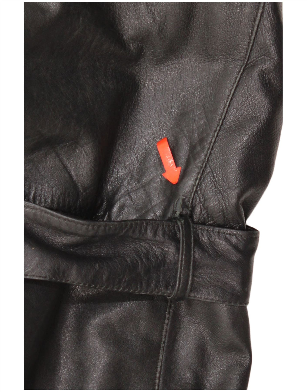 Jaqueta de couro feminina vintage Reino Unido 16 grande couro preto
