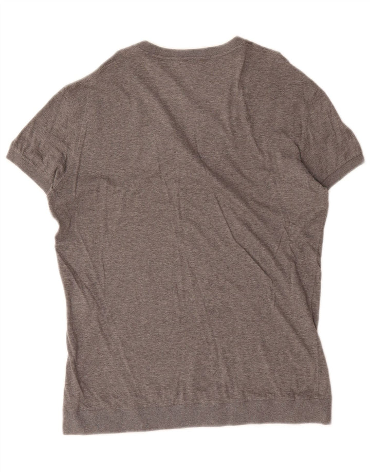 Camiseta masculina Dolce & Gabbana Top cinza médio algodão manchado