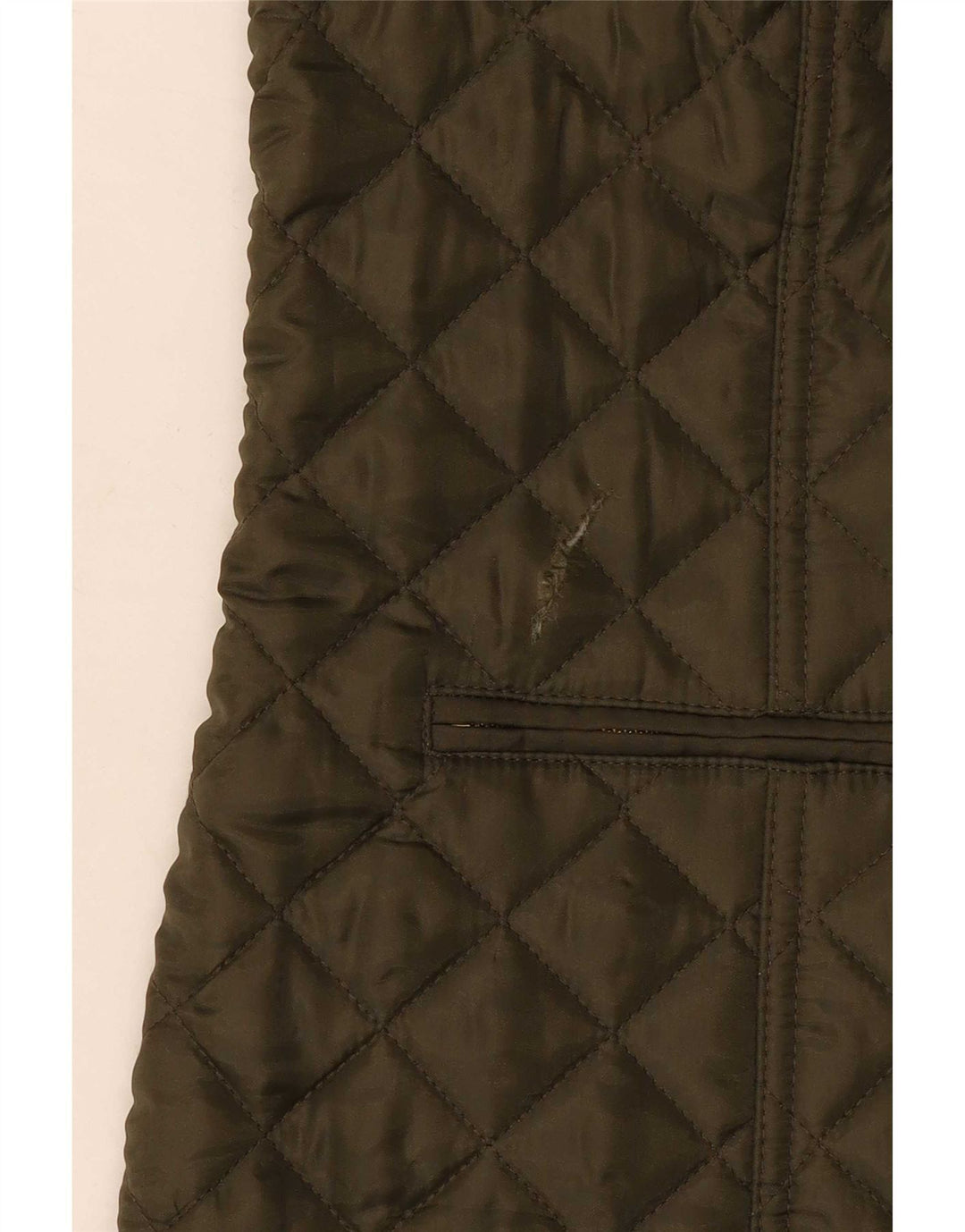 Colete acolchoado feminino Tommy Hilfiger UK 12 poliéster cáqui médio