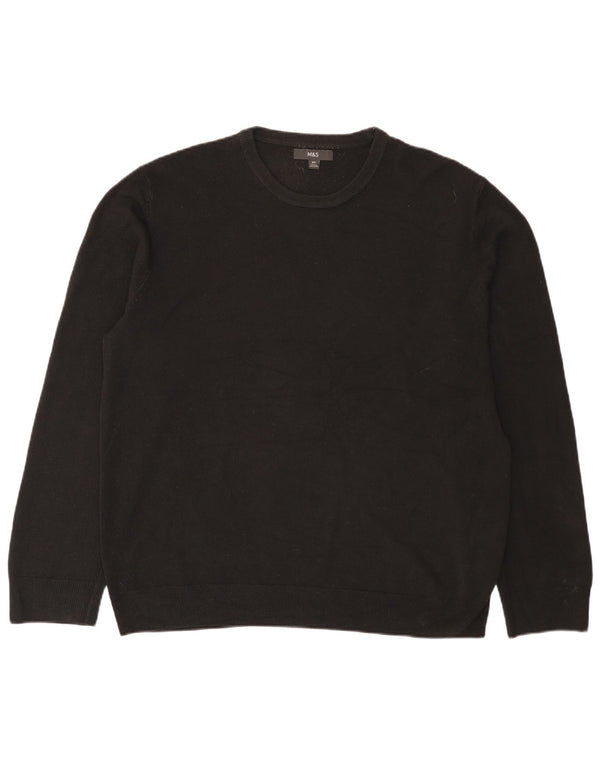 Suéter masculino Marks & Spencer com gola redonda 2XL acrílico preto