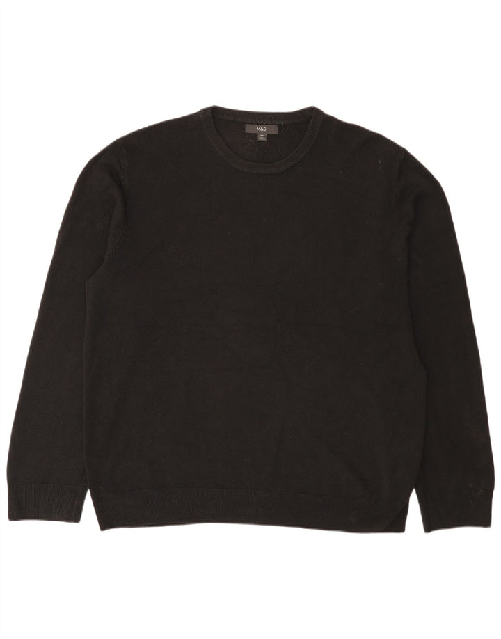 Suéter masculino Marks & Spencer com gola redonda 2XL acrílico preto