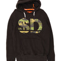 Superdry Mens Graphic Hoodie Jumper Médio Algodão Preto