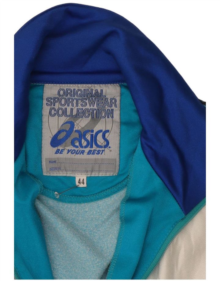 Asics Mens Graphic Tracksuit Top Jacket IT 44 XS Azul Colourblock