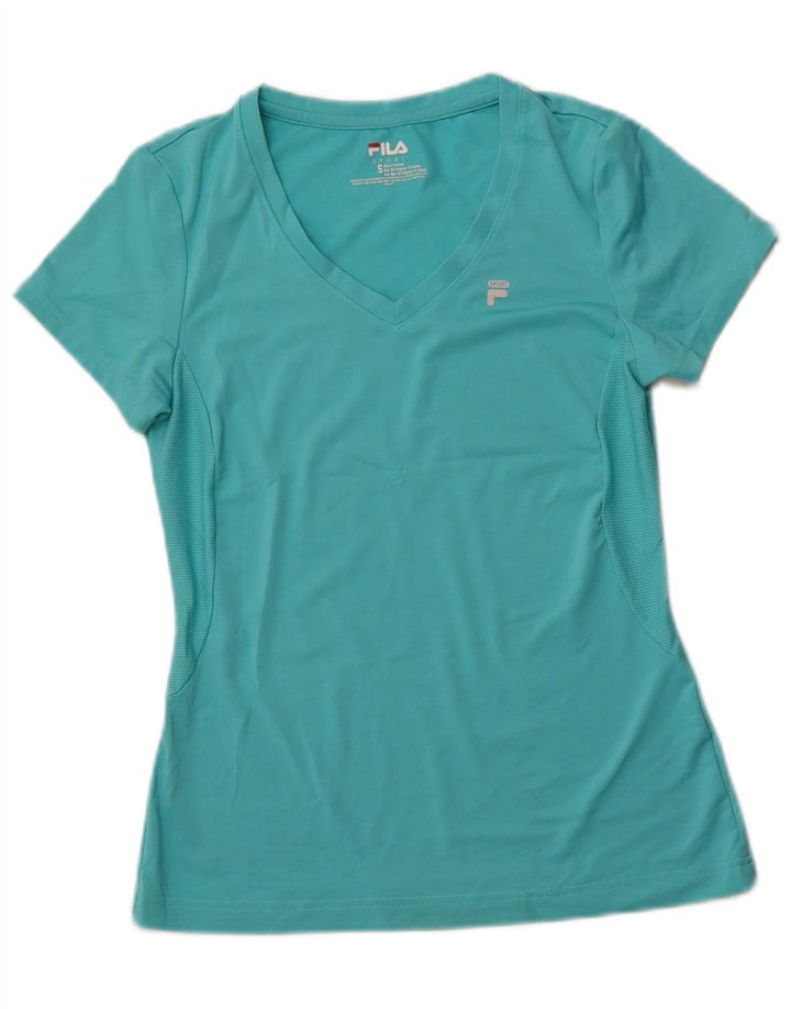 Camiseta feminina FILA UK 8 pequena turquesa poliéster