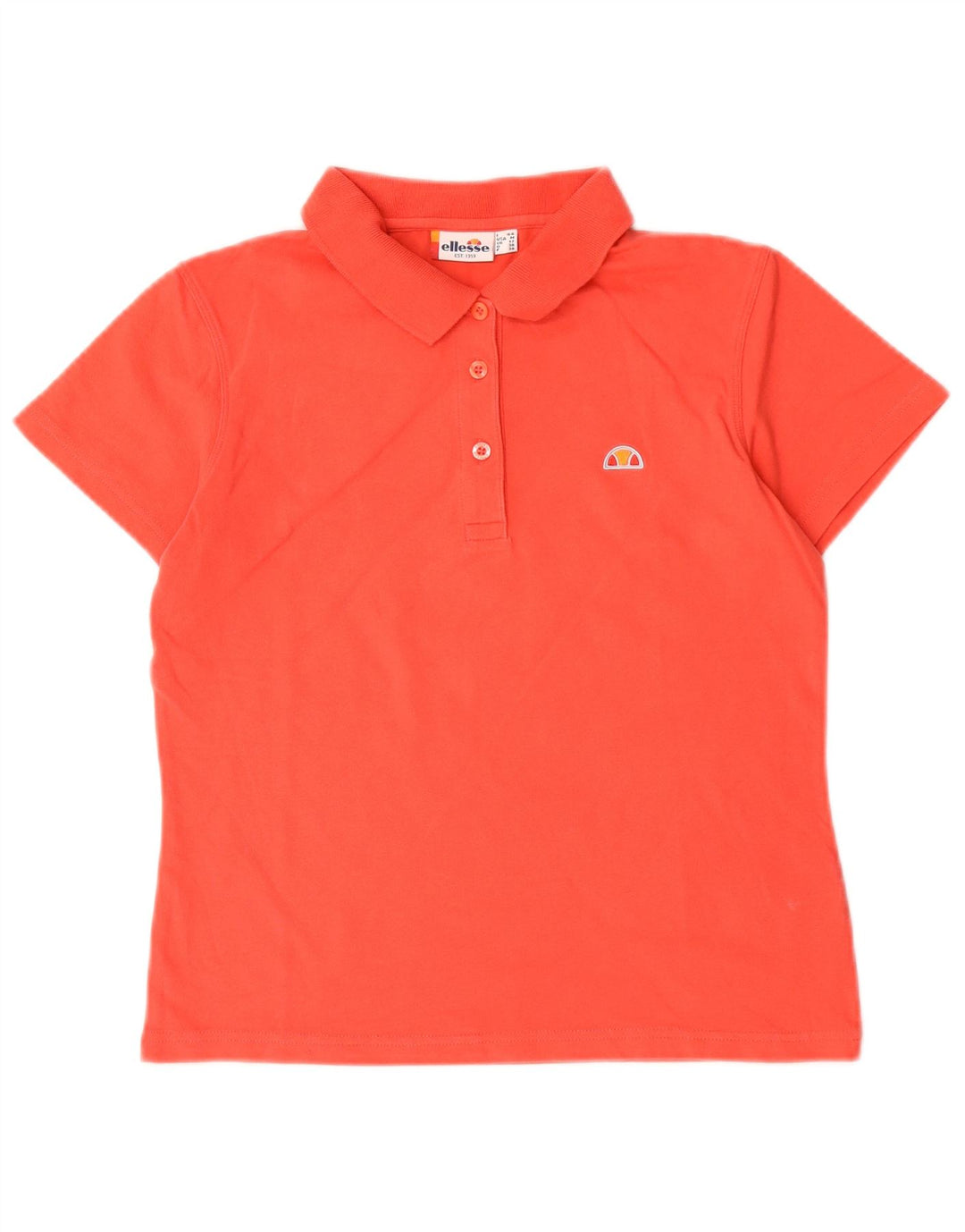 Camisa polo feminina Ellesse UK 12 algodão vermelho médio