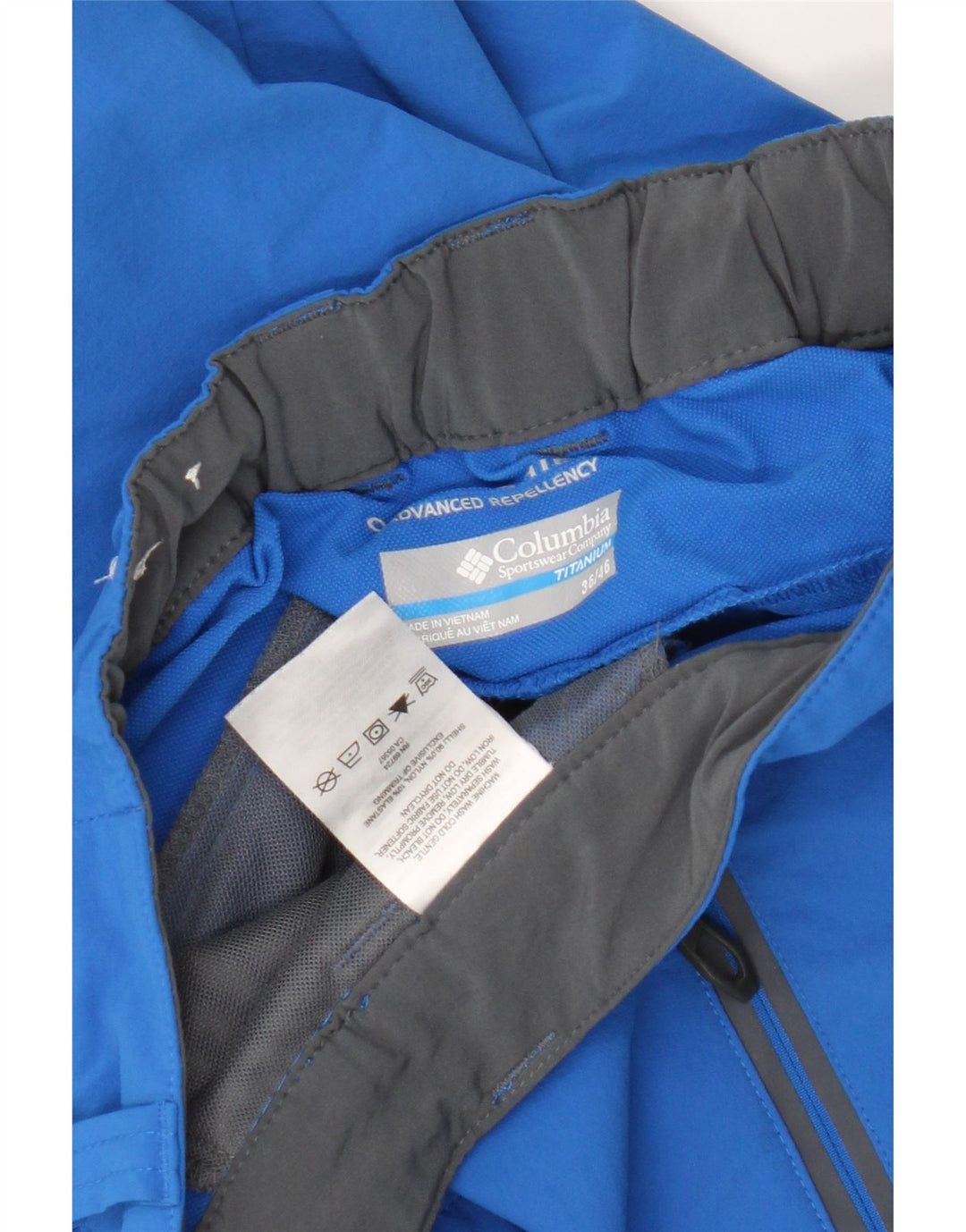 Shorts Columbia Masculino Titanium Cargo W36 Grande Colourblock Azul Nylon