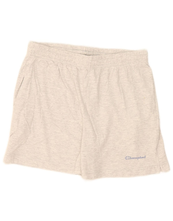 Shorts esportivos femininos Champion UK 14 grandes cinza manchados