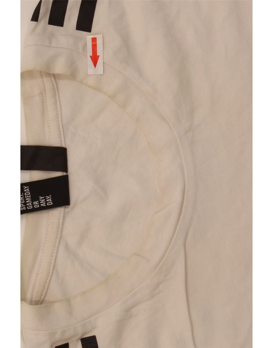 Adidas Mens Camiseta Top Médio Algodão Branco