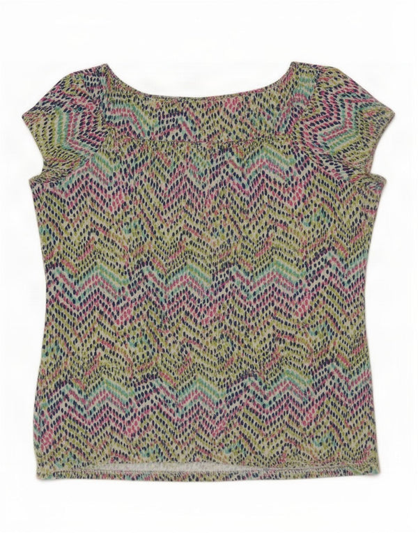 Blusa feminina M&Co UK 12 viscose geométrica multicolorida média